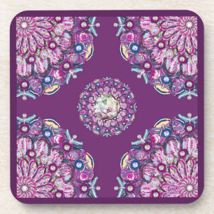 Dessous-de-verre Cardinal Red Rosace