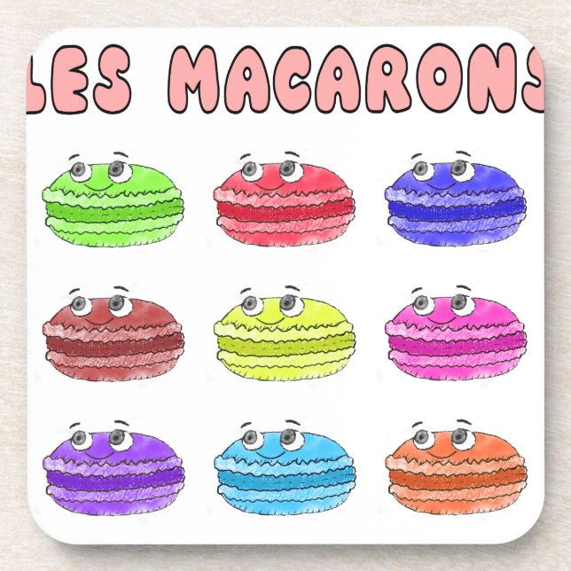 Dessous-de-verre Caricature des Macarons (Devant)