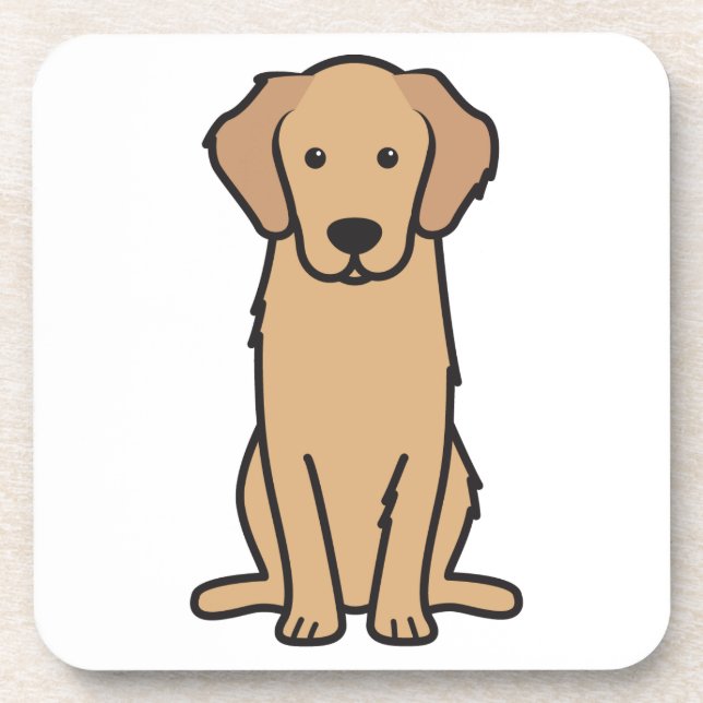 Dessous-de-verre Caricature pour chien d'or (Devant)