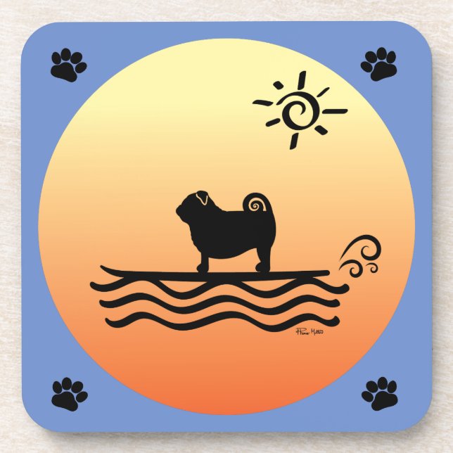 Dessous-de-verre Carlin Surf Beverage Coaster (Devant)