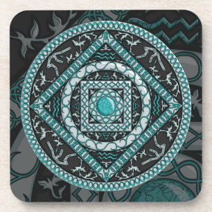 Dessous de verre Carré Aquarius Mandala