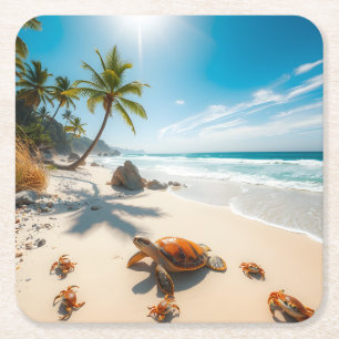 DESSOUS-DE-VERRE CARRÉ EN PAPIER 