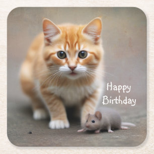 DESSOUS-DE-VERRE CARRÉ EN PAPIER