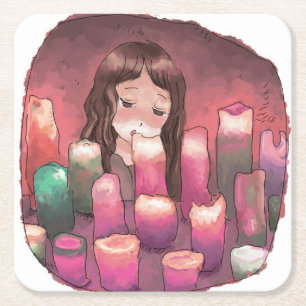 DESSOUS-DE-VERRE CARRÉ EN PAPIER さ く に な じ
