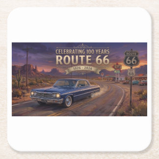 Dessous-de-verre Carré En Papier 100 Ans de la Route 66