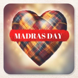 Dessous-de-verre Carré En Papier 10ème éd. du Madras Day - Edition limitée