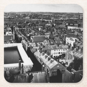Dessous-de-verre Carré En Papier 1859 : La ville de Boston, le Massachusetts