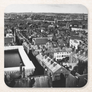 Dessous-de-verre Carré En Papier 1859 :  La ville de Boston, le Massachusetts