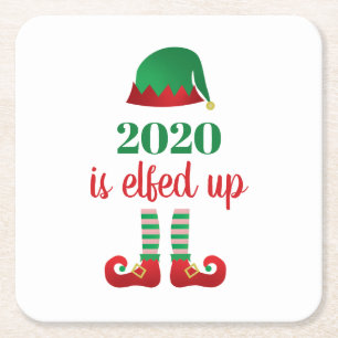 Dessous-de-verre Carré En Papier 2020, c'est un Noël amusant