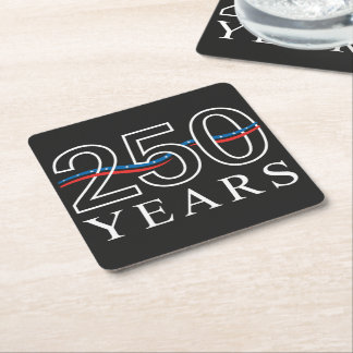 Dessous-de-verre Carré En Papier 250e anniversaire USA Drapeau patriotique de 250 a