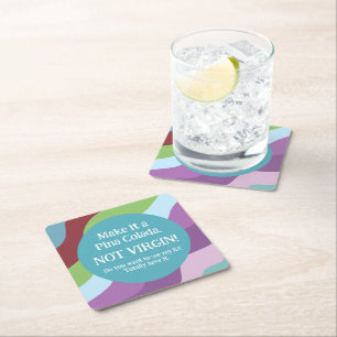 Dessous-de-verre Carré En Papier 30e fête d'anniversaire Trente Flirty & Thriving