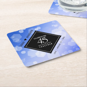 Dessous-de-verre Carré En Papier 45e anniversaire de l'Mariage de Sapphire