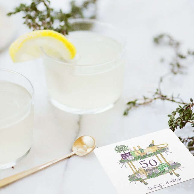 Dessous-de-verre Carré En Papier 50e anniversaire Mahjong Bar Panier personnalisé (Créateur téléchargé)