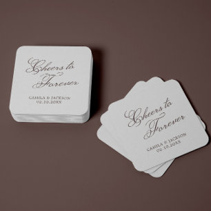Dessous-de-verre Carré En Papier À la santé de l'argent brun vieux pour toujours Ma