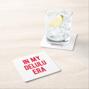 Dessous-de-verre Carré En Papier À l'ère de mon Delulu