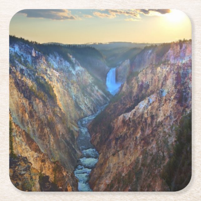 Dessous-de-verre Carré En Papier Abaissez les automnes du point de l'artiste (Devant)