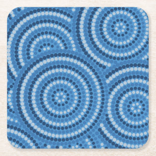 Dessous-de-verre Carré En Papier Aboriginal Dot Painting