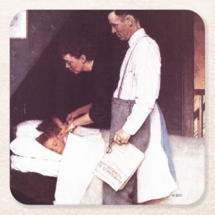 Dessous-de-verre Carré En Papier Absence de la crainte