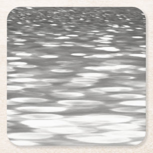 Dessous-de-verre Carré En Papier Abstrait n° 3 : brillant gris argenté