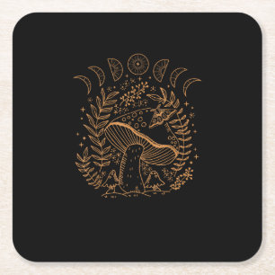 Dessous-de-verre Carré En Papier Academia Goblincore Cottagecore Esthétique Sorcièr