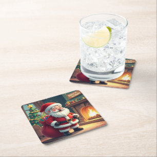 Dessous-de-verre Carré En Papier Accent de maison de vacances - Décoration de Noël