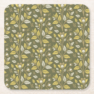 Dessous-de-verre Carré En Papier Adoptez la nature avec des motifs floraux élégants