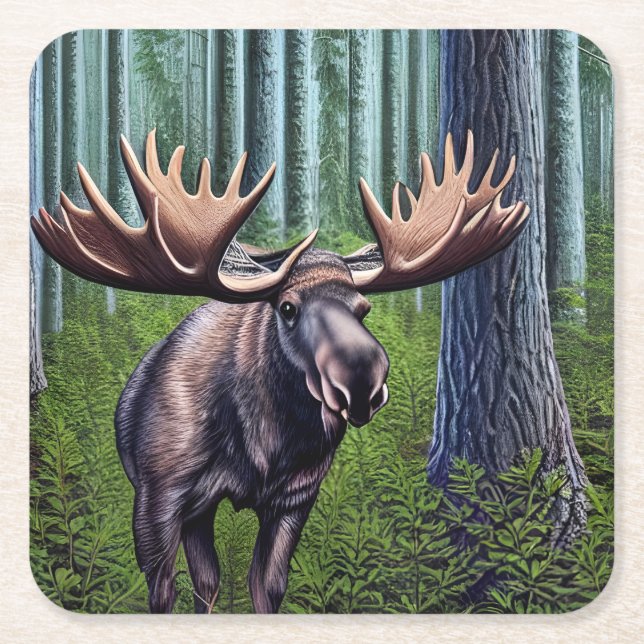 Dessous-de-verre Carré En Papier Adorable Petite Oie Abstraite (Devant)