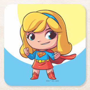 Dessous-de-verre Carré En Papier Adorable Stance Supergirl