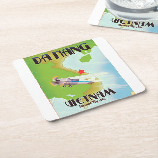 Dessous-de-verre Carré En Papier Affiche de voyage vintage Da Nang Vietnam