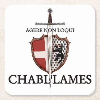 Dessous-de-verre Carré En Papier Affiche logo AMHE du 74