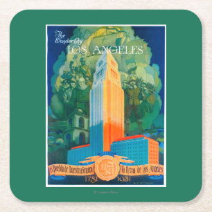 Dessous-de-verre Carré En Papier Affiche promotionnelle de Los Angeles