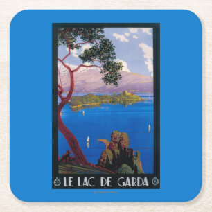 Dessous-de-verre Carré En Papier Affiche promotionnelle de voyage de policier de