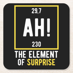 Dessous-de-verre Carré En Papier Ah l'élément de surprise
