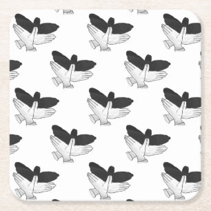 Dessous-de-verre Carré En Papier Aigle de silhouette