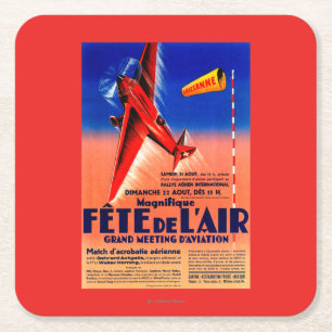 Dessous-de-verre Carré En Papier Airshow comportant le courrier promotionnel de
