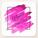 Dessous-de-verre Carré En Papier Ajouter un nom Modifier le texte Elle Shop Mauve B<br><div class="desc">Add the Name and Change ANY of the Text - see my store for more great She Shed Toxits.</div>
