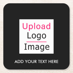 Dessous-de-verre Carré En Papier Ajouter votre logo et texte personnalisé Moderne B