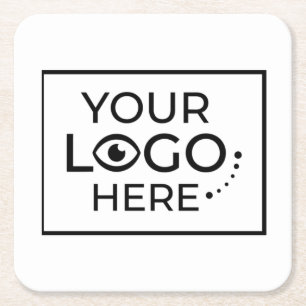 Dessous-de-verre Carré En Papier Ajoutez Votre Logo Publicitaire Entreprise Personn