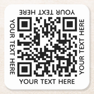 Dessous-de-verre Carré En Papier Ajoutez votre propre code QR texte Scan Minimal Si