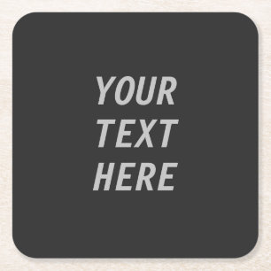 Dessous-de-verre Carré En Papier Ajoutez votre propre texte 