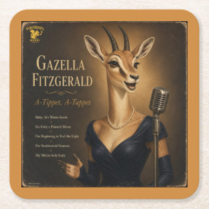 Dessous-de-verre Carré En Papier Album Gazella Fitzgerald : une parodie