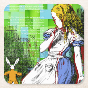 Dessous-de-verre Carré En Papier +{ Alice au pays des merveilles }+