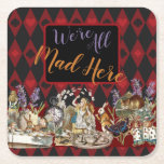 Dessous-de-verre Carré En Papier Alice Aventures avec le Chat de Cheshire Fou du Pa<br><div class="desc">Ce nouveau design coloré est basé sur les dessins classiques originaux des Aventures d'Alice au Pays des Merveilles, datant des années 1800, montrant la folle fête du thé avec Alice, le Chapelier Fou, le Chat de Cheshire et le Lapin Blanc ainsi que divers personnages originaux. Tiré des Aventures d'Alice au...</div>