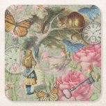 Dessous-de-verre Carré En Papier Alice Cheshire Chat Wonderland Tree Garden<br><div class="desc">C'est le classique Alice au pays des merveilles et le Cheshire Cat, comme Alice conversation avec le Cheshire Cat qui est assis dans son arbre. Cette image Alice in Wonderland est basée sur l'image originale Cheshire Cat de la série originale Alice's Adventures in Wonderland de l'illustrateur John Tenniel, rassemblée dans...</div>