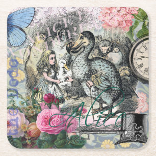 Dessous-de-verre Carré En Papier Alice Classique Merveilleux Dodo Art Tenniel