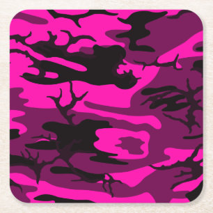 Dessous-de-verre Carré En Papier Alien Pink Camo