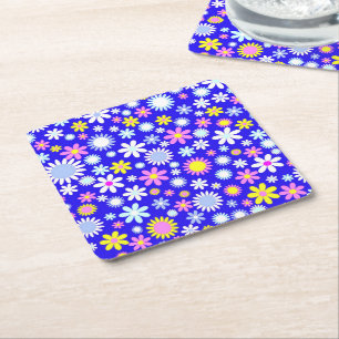 Dessous-de-verre Carré En Papier Alimentation bleue