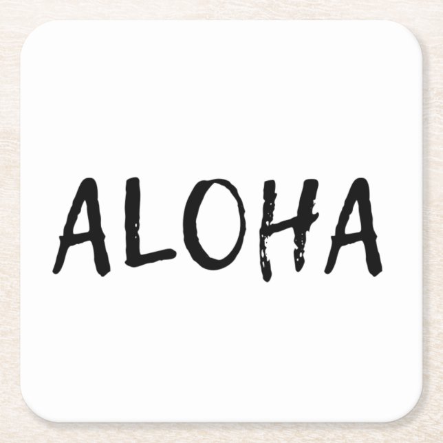 Dessous-de-verre Carré En Papier Aloha (Devant)