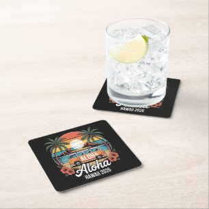 Dessous-de-verre Carré En Papier Aloha Hawaï 2026