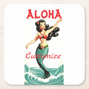 Dessous-de-verre Carré En Papier Aloha Mermaid Thunder_Thunder_Cove